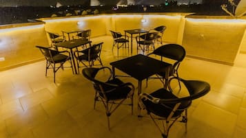 Outdoor banquet area