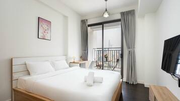 City Apartment | Premium bedding, memory-foam beds, minibar, in-room safe