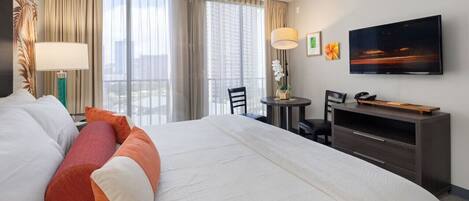 1 slaapkamer, een bureau, een strijkplank/strijkijzer, gratis wifi