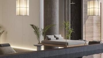 Luksushuoneisto, valtamerinäköala | 1 makuuhuone, italialaiset Frette-lakanat, ylelliset vuodevaatteet