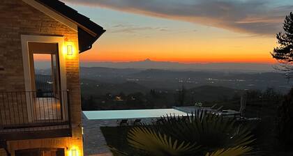 Spectacular views of UNESCO Castles, Langhe valley, French, Italian & Swiss alps