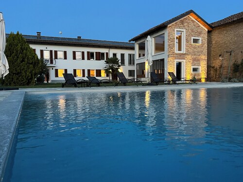 Spectacular views of UNESCO Castles, Langhe valley, French, Italian & Swiss alps