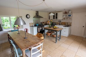 Fridge, oven, stovetop, dishwasher