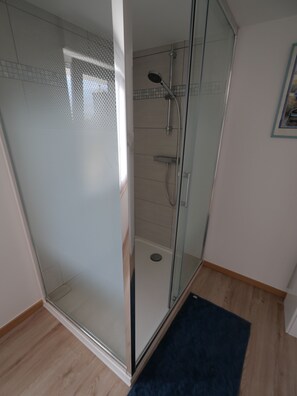 Dusche, Haartrockner, Toilettenpapier