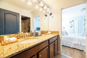 Eco-friendly toiletries, hair dryer, towels, soap