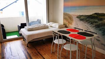 1 bedroom, iron/ironing board, bed sheets