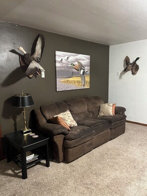 TV, stereo - THE WIDGEON HOLE - established as lodging for outdoorsmen and adventurers. (Gackle)