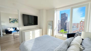 1 slaapkamer, een bureau, een strijkplank/strijkijzer, gratis wifi