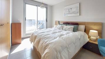 2 makuuhuonetta, vuodevaatteet