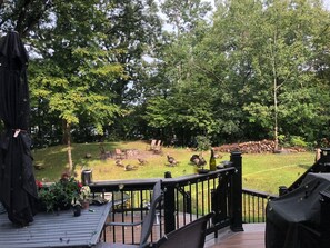 Outdoor dining - Spacious Secluded Lakehouse  (Lindstrom)