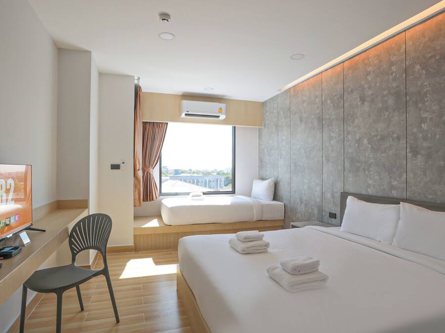 Kolmen hengen deluxe-huone | Ilmainen Wi-Fi, vuodevaatteet