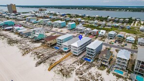 Exterior - Agua Azul | Top Floor | Beach Front Home with Pool, Elevator, & Boardwalk (Gulf Shores)