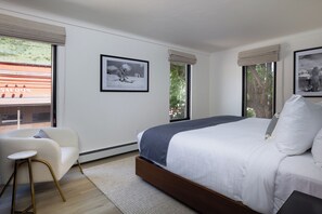 Chambre Luxe, 1 très grand lit, vue montagne | Literie de qualité supérieure, surmatelas
