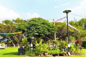 A well-maintained garden with a variety of plants and a street lamp. - The Chill Resort Resort at Korat (Nakhon Ratchasima)