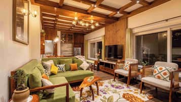 Bungalow, 3 Bedrooms (Barefoot) | Living area | Flat-screen TV