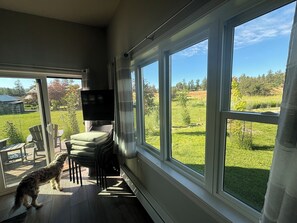 Deluxe-Haus, Küche, zum Garten hin | 2 Schlafzimmer, Allergikerbettwaren, Pillowtop-Betten
