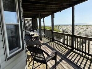 Outdoor dining - First floor ocean front duplex in Ship Bottom (Ship Bottom)