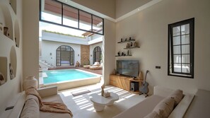 Villa, 3 chambres, vue piscine | Salle de séjour