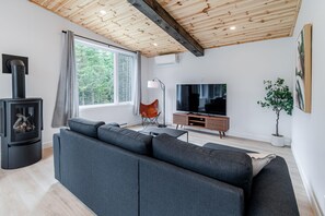 Téléviseur, foyer, table de ping-pong