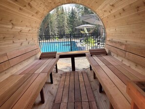A heated pool
