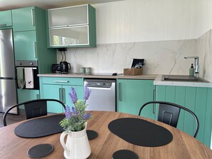 Fridge, microwave, oven, stovetop - Our cosy chalet is just a 5-minute stroll from the golden sands of Camber Beach. (Camber)