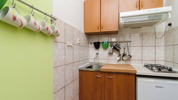 Apartment (One-Bedroom Apartment with Terrace an) | Private kitchen | Fridge