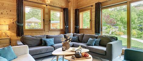 Televisión y chimenea