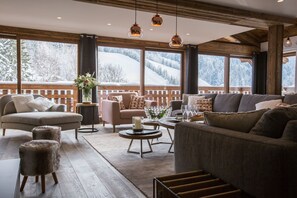 TV, fireplace, video library, stereo - Chalet Le Saint-Jean - 15 pers - proche pistes (Les Gets)