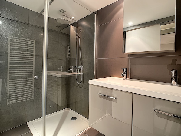 Shower, hair dryer