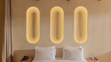 1 quarto, roupas de cama premium, frigobar, cofres nos quartos