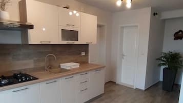 House (Two Bedroom Holiday Home with Sea Vie) | Private kitchen | Fridge