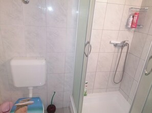 Secadora de cabello, toallas, jabón, papel de baño 