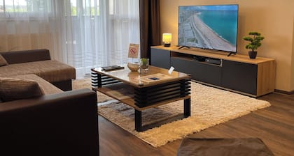 Elegant, modern 62m2 apartment with keypad entry.