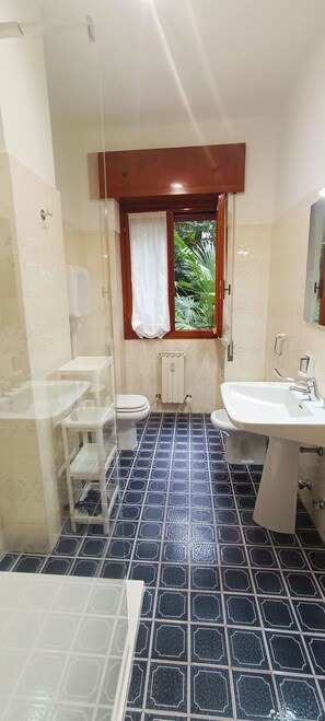 Dusche, Haartrockner, Bidet, Handtücher
