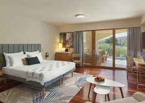 Executive Double Room, Private Pool | In-room safe, desk, blackout drapes, soundproofing - SEAFOS Luxury Resort & Spa - Limited Edition by Leonardo Hotels (Nafplio)