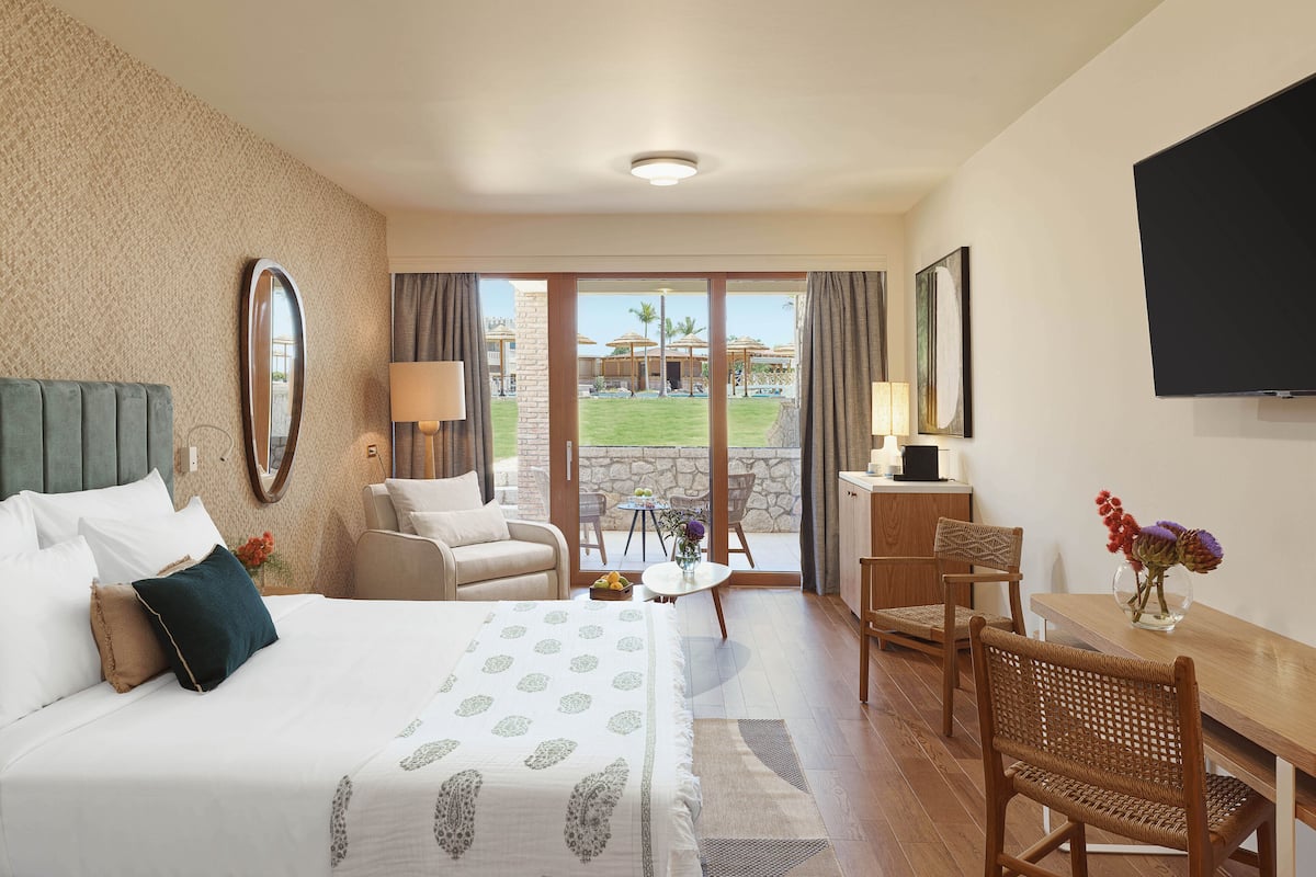 Chambre Deluxe double ou avec lits jumeaux, balcon | 1 chambre, coffre-fort, bureau, rideaux dâobscurcissement