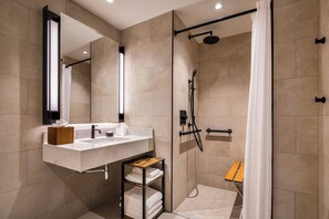 Nobu Luxury Room, 1 King, City View | Bathroom | Separate tub and shower, free toiletries, hair dryer, bathrobes - Nobu Hotel Caesars New Orleans - A Caesars Rewards Destination (New Orleans)