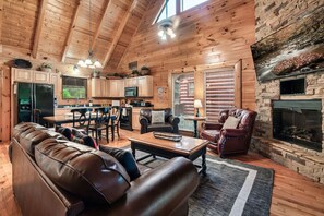 Smart-tv, eldstad och tv-spel