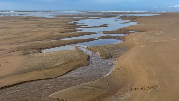 A beach with wet sand and water channels, under a clear sky. - La marmotte - Holiday home - Les Mathes (Les Mathes)