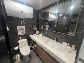 Towels, soap, toilet paper