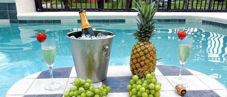 Outdoor pool, a heated pool