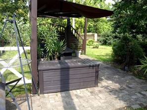 Terrace/patio - Quiet and cozy vacation apartment in the middle of nature.  (Alt Zauche-Wußwerk)