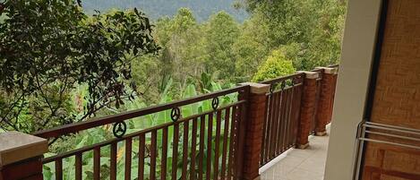 Habitación panorámica - 1 cama matrimonial o 2 individuales, vista a la colina | Balcón