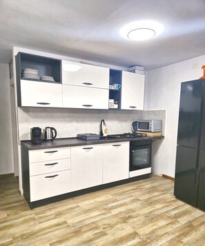 Apartment | Private kitchen | Fridge, microwave, oven, stovetop - Cozy Coastal Getaway in Nerezine (Mali Losinj)