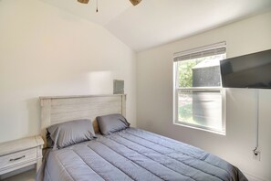 House (2 Bedrooms) | Interior - Close to Lake: Grove Cabin w/ Shared Fire Pit! (Grove)