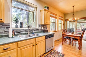 Interior - Walk to Rainbow Lake: Peaceful Cabin w/ Fire Pit (Lakeside)