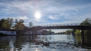 1 bedroom, desk, iron/ironing board, free WiFi - Tamanzi Taggs, floating home on idyllic island & sauna -Hampton Court & Richmond (Hampton, Middlesex)