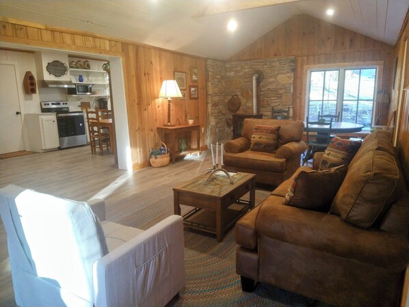 TV, fireplace, books - Rose Bud Cottage by Lake Burton! (Clayton)