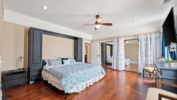 4 habitaciones, tabla de planchar con plancha, wifi y ropa de cama