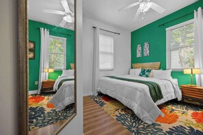 4 habitaciones, escritorio, tabla de planchar con plancha y wifi 